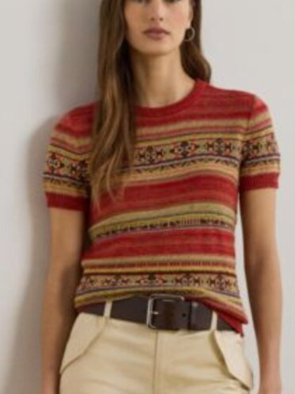 New Ralph Lauren Short Sleeve Sweater L